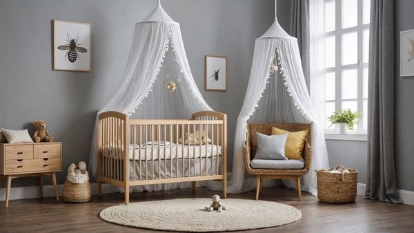 Moustiquaire de ciel de lit pour bébé : un sommeil en sécurité